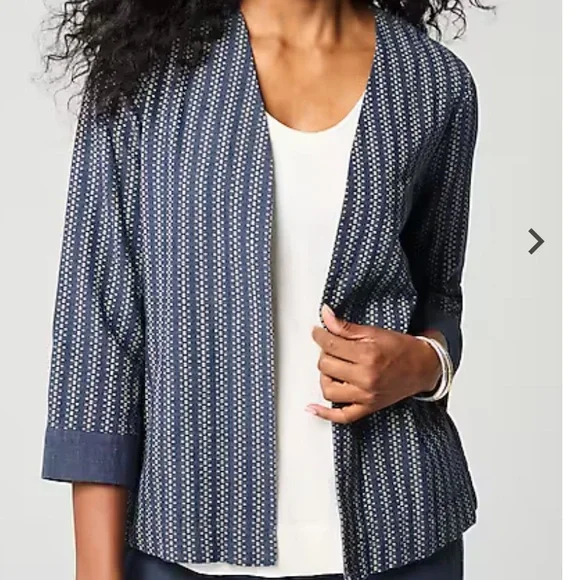 Pure Jill Cotton Dobby Jacket (size 2X) - Picture 4 of 10